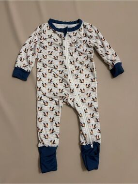 Baby Burlebo Flying Mallard Onesie